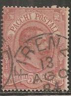 Italia Pacchi Postali 1884/86 Usato - Ss.3   50c Carminio - Postpaketten