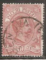 Italia Pacchi Postali 1884/86 Usato - Ss.3   50c Carminio  Buona Centratura - Colis-postaux