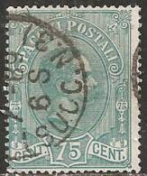 Italia Pacchi Postali 1884/86 Usato - Ss.4   75c Verde - Colis-postaux