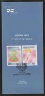 INDIA  1996  ATLANTA OLYMPIC GAMES  2v FDI  STAMPED BROCHURE    #  40751   Indien Inde - Ete 1996: Atlanta