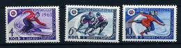 Russie ** N° 2500 à 2502 - 1ers Jeux Sportifs : Ski, Hockey, Patinage - Neufs