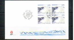 Groenland / Greenland 1999 Michel 343 FDC Viererblock / Block Of 4 - FDC