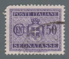 Italia - Segnatasse: 50 C. Violetto Con Nuovo Stemma (senza Fasci) - Senza Filigrana - 1945 - Strafport