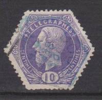 Belgique N° TG 3 ° Cadre Bleu SM Le Roi Léopod II - 1871 - Telegraphenmarken [TG]