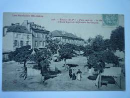 LEMBEYE  :  Place Centrale  -  La Halle  -  L'Ecole Supérieure Et Primaire Des Garçons - Lembeye