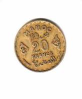 MOROCCO   20  FRANCS  1952  (Y # 50) - Marocco