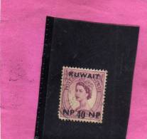 KUWAIT 1957 - 1958 QUEEN ELISABETH II - REGINA ELISABETTA USED - Kuwait