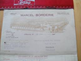 Fac Facture Marcel Borderie Libourne 1942 Vins En Gros - 1900 – 1949
