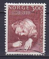 Norway 1989 Mi. 1022     3.00 Kr Grundschulwesen Schreibendes Kind - Used Stamps