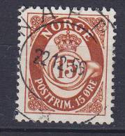 Norway 1950 Mi. 355      15 Ø Posthorn Deluxe NAPP Cancel !! - Used Stamps