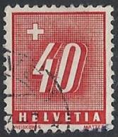 1938 SVIZZERA USATO SEGNATASSE 40 CENT -  SZ068 - Impuesto