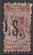 SOUTH AUSTRALIA 1891 1/2d OS P15 QV SG O65 U XM921 - Used Stamps