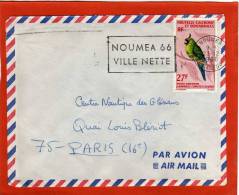 YVERT PA88 SEUL SUR LETTRE NOUMEA 23/12/1966 FLAMME VILLE NETTE POUR PARIS - Storia Postale