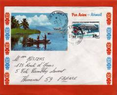 YVERT 75 SEUL SUR LETTRE PAPEETE 23/6/1970  POUR FRANCE - Storia Postale