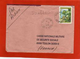 YVERT 501 SEUL SUR LETTRE FAAA AEROPORT  14/8/1996  POUR FRANCE TOULON - Lettres & Documents