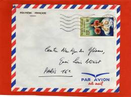 YVERT PA7 SEUL SUR LETTRE PAPEETE 19/6/1967 POUR PARIS - Briefe U. Dokumente