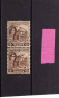 MALTA GREAT BRITAIN GRAN BRETAGNA 1956 QUEEN ELISABETH II MOSTA DOME - REGINA ELISABETTA DUOMO USED - Malte (...-1964)