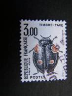 OBLITERE FRANCE ANNEE 1983 TIMBRES TAXE N°111 OBLITERATION RONDE INSECTE COLEOPTERE - 1960-.... Gebraucht