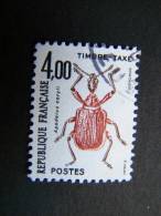 OBLITERE FRANCE ANNEE 1982 TIMBRES TAXE N°108 OBLITERATION RONDE INSECTE COLEOPTERE - 1960-.... Used