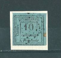 Guadeloupe: Taxe - 7 Oblit (sur Fragment De Papier) - Timbres-taxe