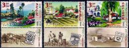 ISRAEL 2003 - Sc 1527/1529 - Villages Centenaries - Atlit - Givat-Ada - Kfar-Saba - A Set Of 3 Stamps With Tabs - MNH - Ungebraucht (mit Tabs)