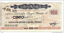 ITALY 100 L Credito Artigiano Lot12 - 100 Lire