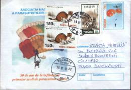 Romania-Postal Stationery Envelope 2000-Parachute Jumping;Parachutisme;Fallschirmspringen - Paracadutismo