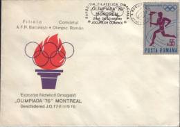 Romania-Occasionally Envelope 1976-Olympic Flame;Flamme Olympique;Olympische Flamme. - Sommer 1976: Montreal