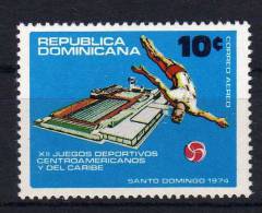 Plongeon- République Dominicaine PA 259 NMH- 12 èmes Jeux D´Amérique Centrale 1974 - Salto De Trampolin