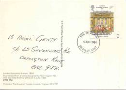 Grande-Bretagne Carte FDC N°1130 (1984) Sommet économique Des Pays Industrialisés - 1981-1990 Decimal Issues