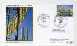 ENVELOPPE FDC OUVERTURE DE LA CITE DE L'ESPACE - TOULOUSE 1997 - Europe