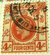 Hong Kong 1912 King George V 4c - Used - Usati