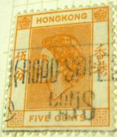 Hong Kong 1954 Queen Elizabeth II 5c - Used - Gebraucht