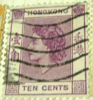 Hong Kong 1954 Queen Elizabeth II 10c - Used - Oblitérés