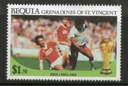 Bequia Gr. Of St. Vincent 1986 World Cup Football Sc 225 USSR Vs England MNH # 03179 - 1986 – Mexico