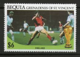 Bequia Gr. Of St. Vincent 1986 World Cup Football Sc 229 England MNH # 03861 - 1986 – México