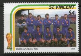 St. Vincent 1986 World Cup Football Sc 950 Spain Sport MNH # 03864 - 1986 – Mexique