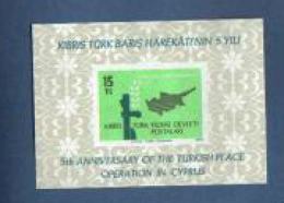 Chypre Turc Turks Cyprus Yvertn° Bloc 1 *** MNH Neuf Cote 4 Euro - Neufs