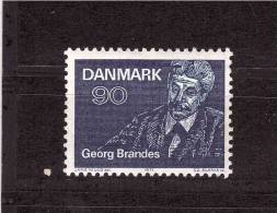 DENMARK 1971 Georg Brandes Michel Cat N° 518  MNH** Absolutely Perfect - Neufs