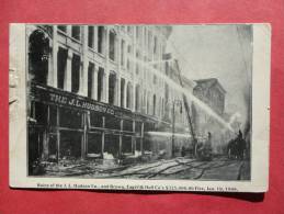 > OH - Ohio > Toledo  Ruins Of J.L. Hudson Co  Fire Jan 19, 1909  1909 Cancel Damage Left Border ---ref 637 - Toledo