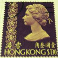 Hong Kong 1975 Queen Elizabeth II $1.30 - Used - Gebraucht