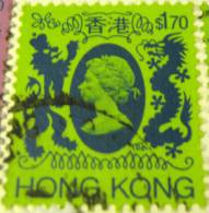 Hong Kong 1982 Queen Elizabeth II $1.70 - Used - Gebraucht