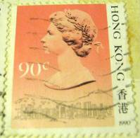 Hong Kong 1990 Queen Elizabeth II 90c - Used - Usati