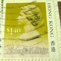 Hong Kong 1988 Queen Elizabeth II $1.40 - Used - Gebraucht