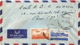 1953  Lettre Avion Pour La France  Mi Nr 470, 476 - Liban