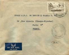 1955  Lettre Avion Pour La France  Mi Nr 533 - Lebanon