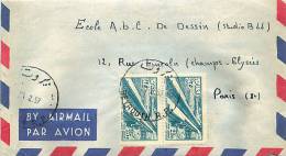 1956  Lettre Avion Pour La France  Mi Nr  514 X 2 - Lebanon