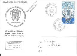 8663  MARION DUFRESNE - PLI Par HELICOPTERE - KERGUELEN - Lettres & Documents