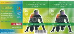 $5  XV111 (2006) Commonwealth Games 10 X 50  Cent  Peel & Stick Booklet  Complete Mint Unhinged Unused - Booklets