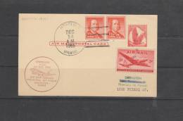 Carte Du 14/12/1965 Premier Vol First Flight Honolulu Vers Nadi Fiji - 3c. 1961-... Briefe U. Dokumente